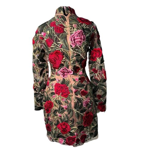 NWT Oscar de la Renta Embroidered Cocktail Dress (4) - Picture 6 of 12